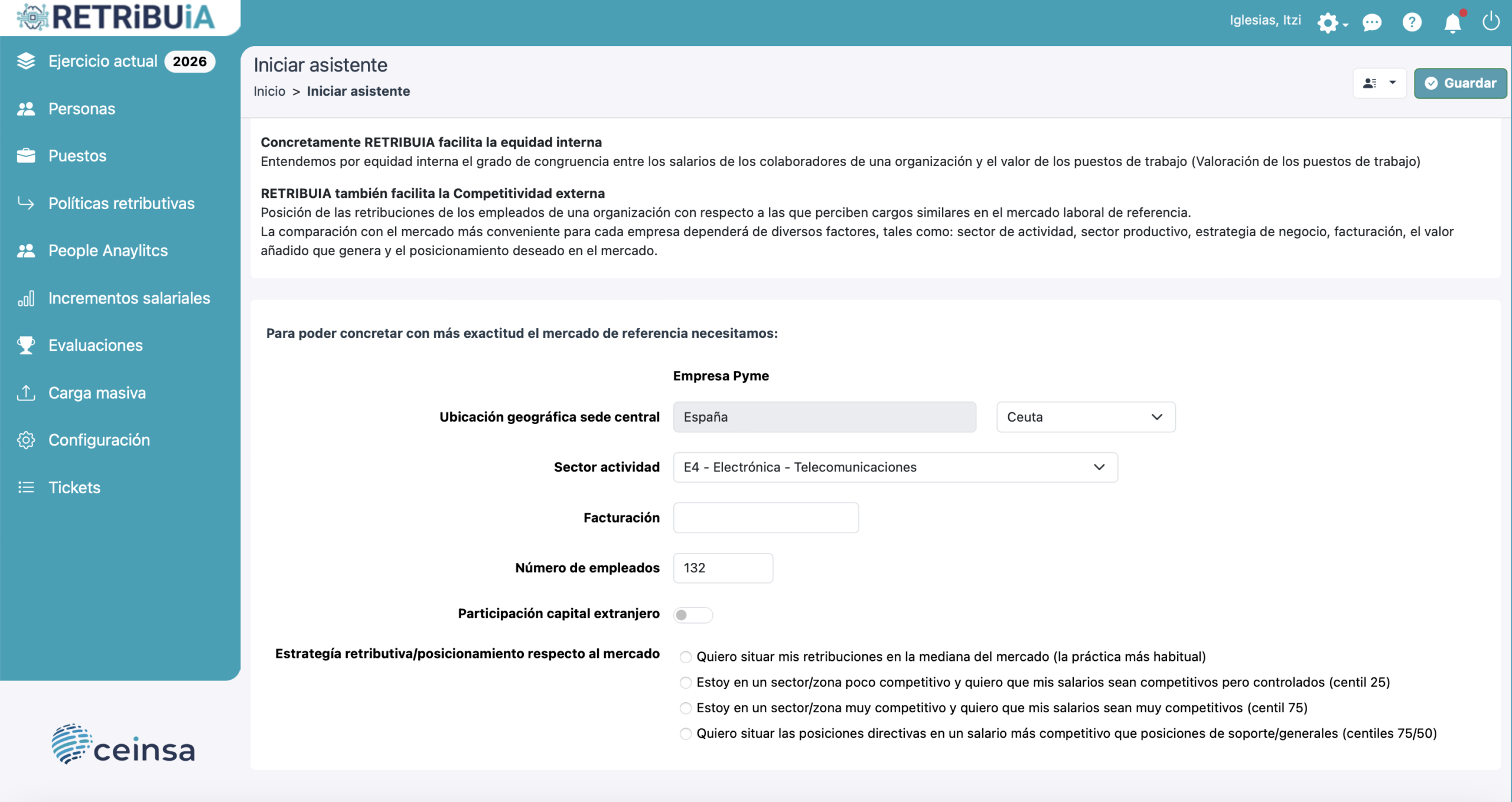 Configuración inicial del asistente RETRiBUiA