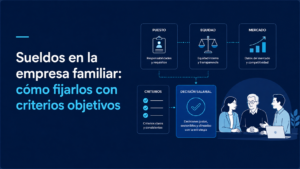 Sueldos en la empresa familiar fijados mediante criterios objetivos de puesto, equidad interna y mercado.