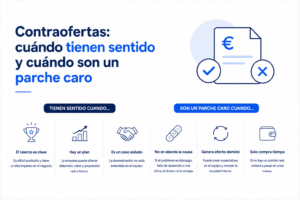 Contraofertas laborales: cuándo tienen sentido para retener talento y cuándo se convierten en un parche caro para la empresa.
